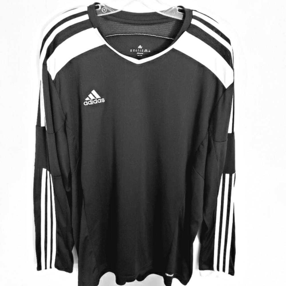 Nwot Set of  2 Adidas Climacool Jerseys Black & Red Striped Longsleeve A… - Picture 16 of 16